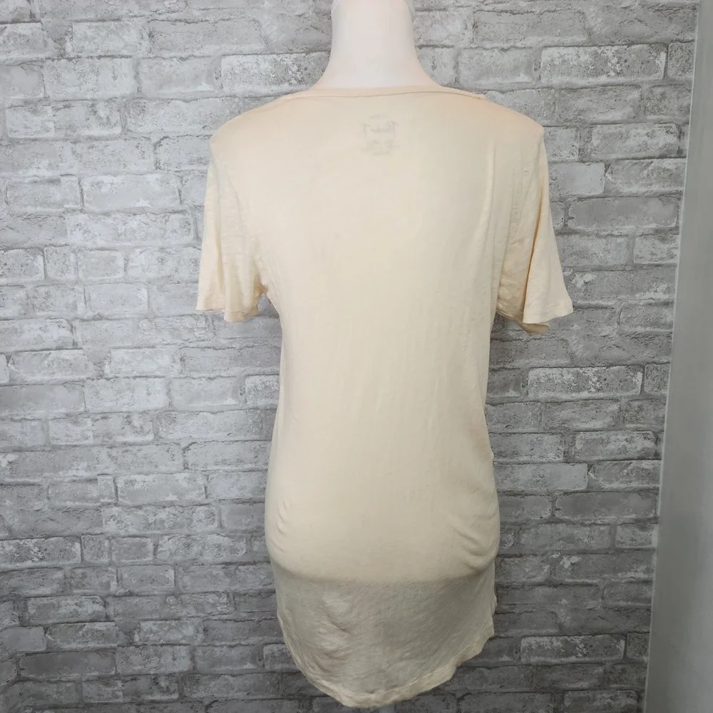 J. Crew Painter T Tshirt Creamy Butter Yellow Cotton Casual Medium